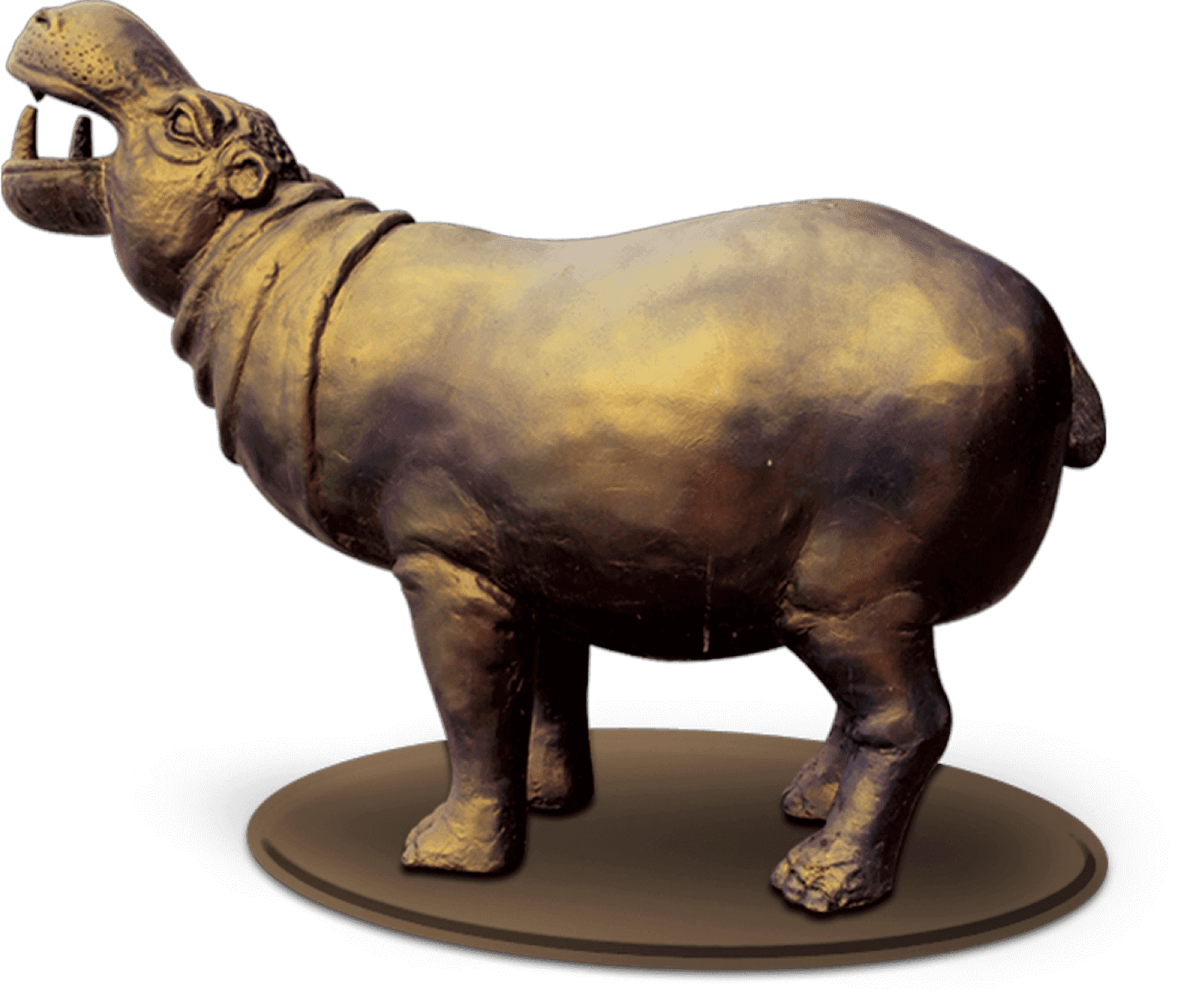 Golden Hippo Mascot